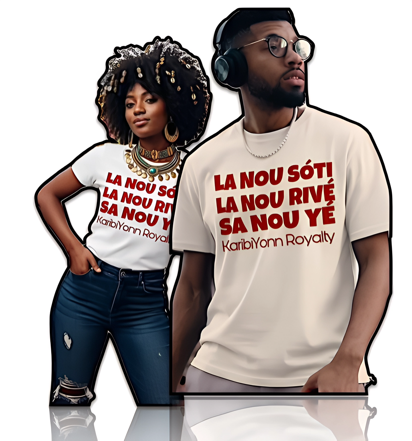 T-Shirt "L'Hymne" KaribiYonn Royalty | LA NOU SÓTÍ... Héritage, Vie & Dignité