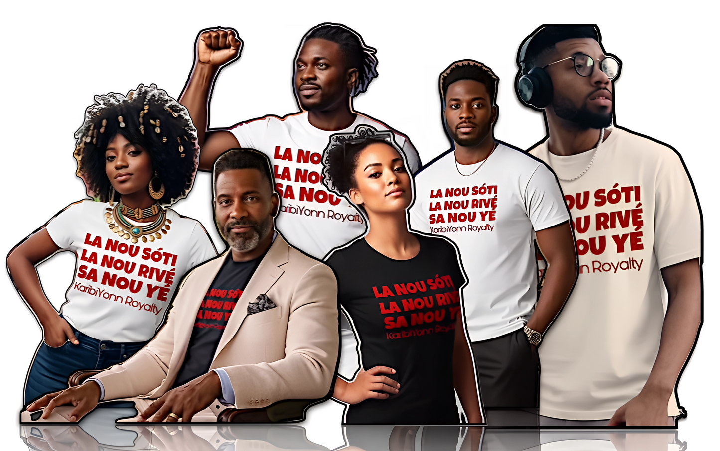 T-Shirt "L'Hymne" KaribiYonn Royalty | LA NOU SÓTÍ... Héritage, Vie & Dignité