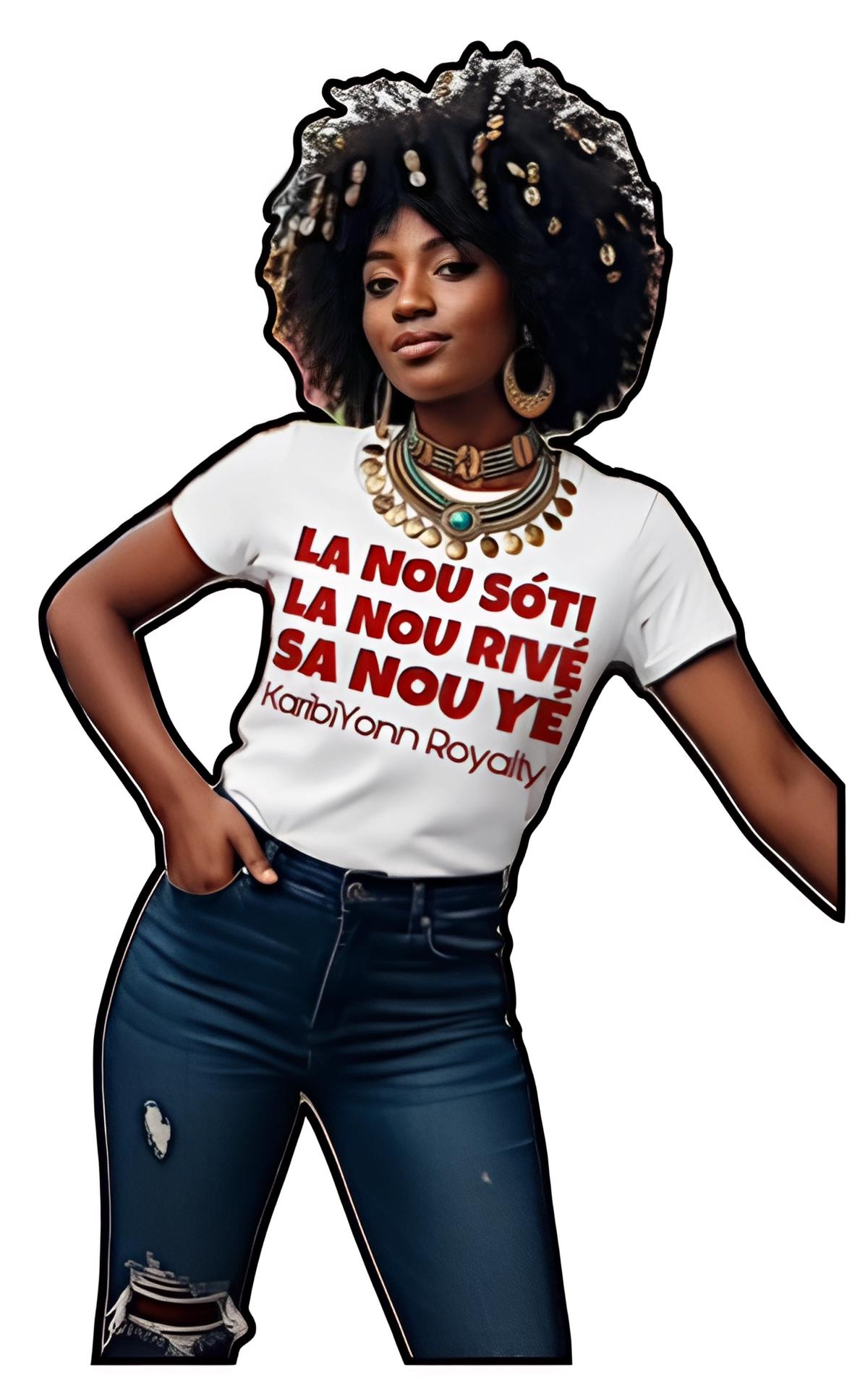 T-Shirt "L'Hymne" KaribiYonn Royalty | LA NOU SÓTÍ... Héritage, Vie & Dignité